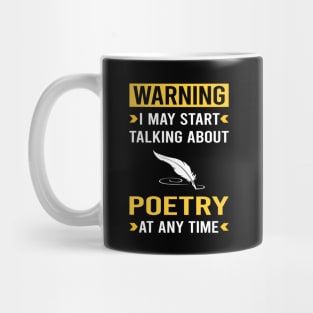 Warning Poetry Poem Poet Mug